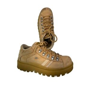 Y2k Skechers Jammers tan chunky platform sneakers low top grunge gorpcore Sz 7.5